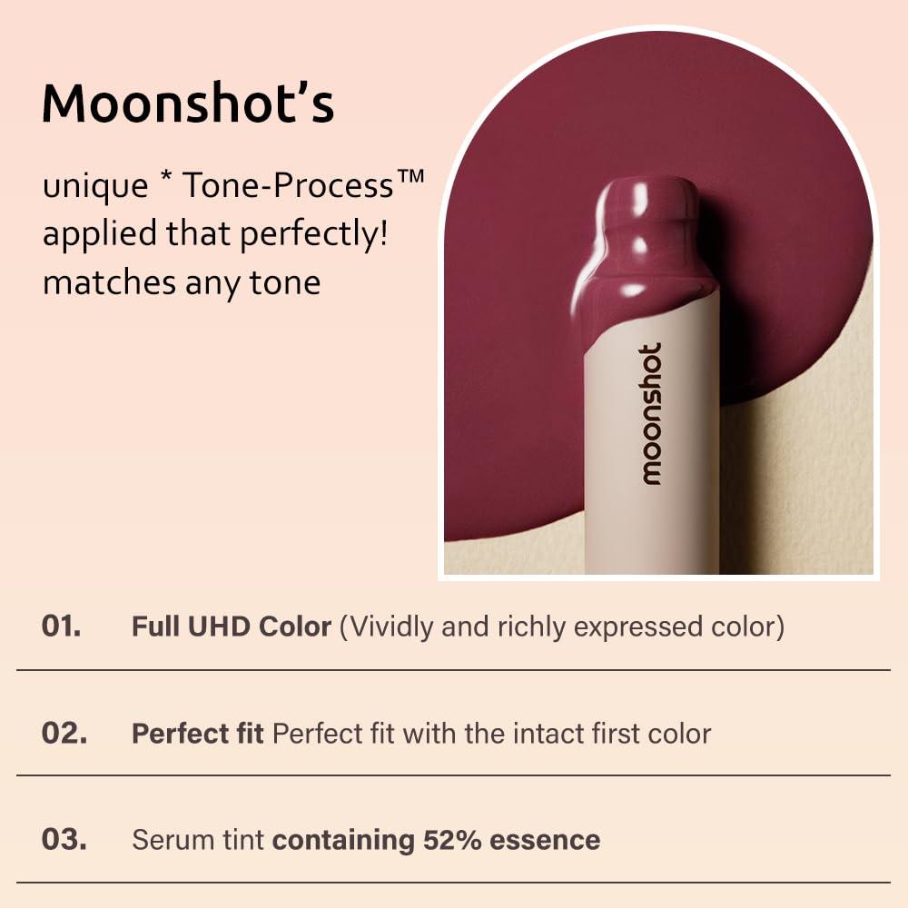 Moonshot Moonshot KOREA Conscious Fit Mellow Lip Stain Longwear, Weightless, Not Animal Tested,Glow-Boosting, Long-Lasting, Comfortable, Non-Sticky,k-beauty, (Supernova Red, 06)