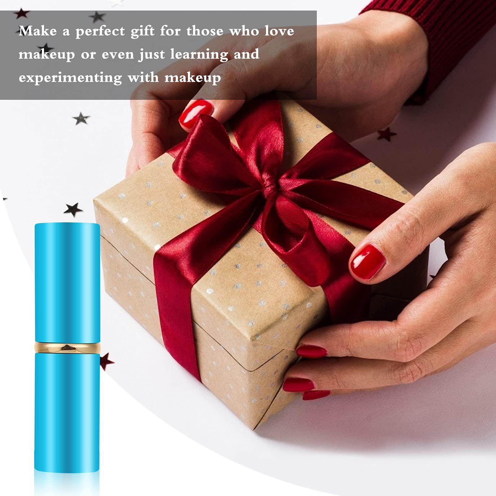 Falliny Falliny Retractable Kabuki Makeup Brush, Travel Mini Face Blush Brush, Portable Powder Foundation Sunscreen Brush with Cover for Blush, Bronzer, Buffing, Flawless Powder Cosmetics