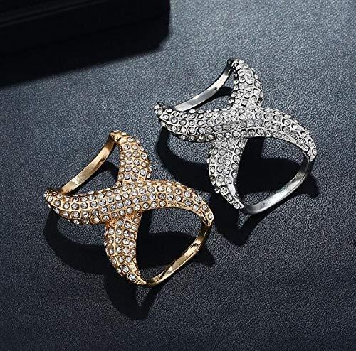 esowemsn 2pcs Gold and Silver Alloy Rhinestone Inlayed Scarves Buckle Simple Fashion Scarf Clip Neckerchief Garments T-Shirt Knotting Clasp Ring Silk Scarf Holder Decoration Accessories for Girls Lady Women