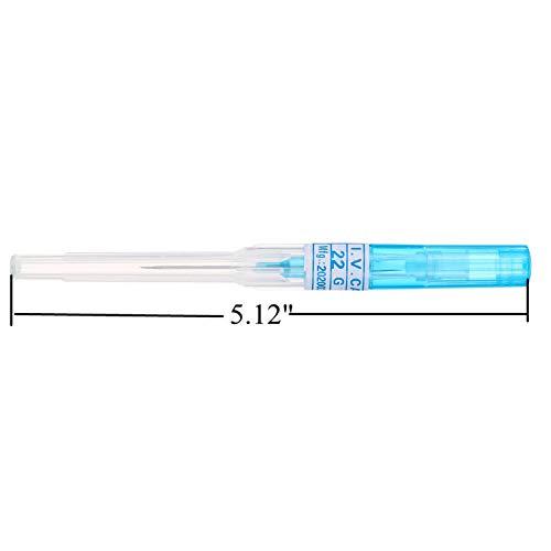 JY Factory Generic Piercing Needles 5PCS 22G IV Catheter Needles Kit Piercing for IV Start Kits Ear Nose Piercing Needles Supply 22G blue