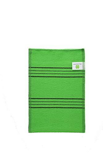 Lucky Sooah Towel Korean Exfoliating Bath Washcloth 4 pcs Large Size - Green