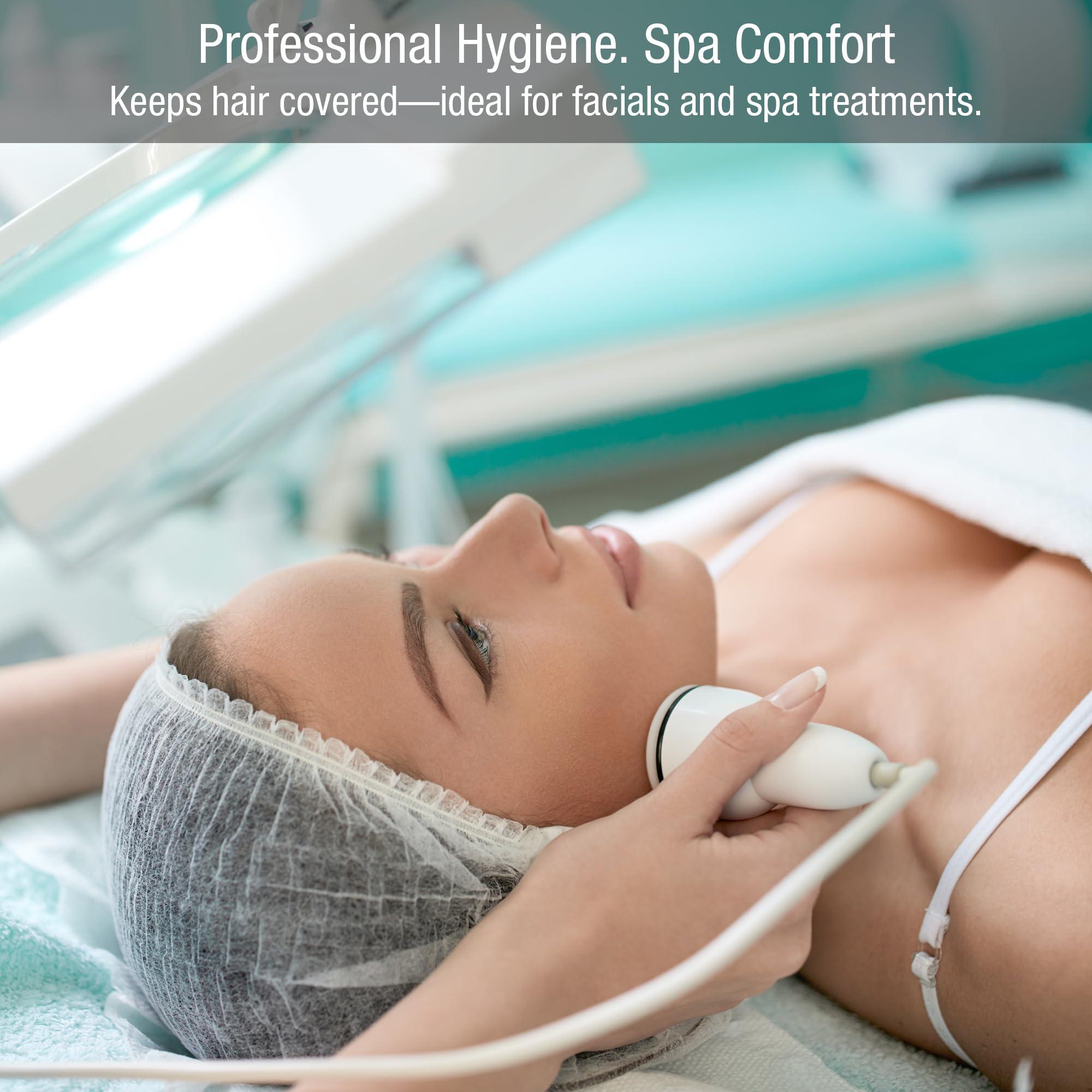 APPEARUS Disposable Bouffant Caps - APPEARUS Disposable Hair Cover Caps for Spa and Salon (White) (100 Count)