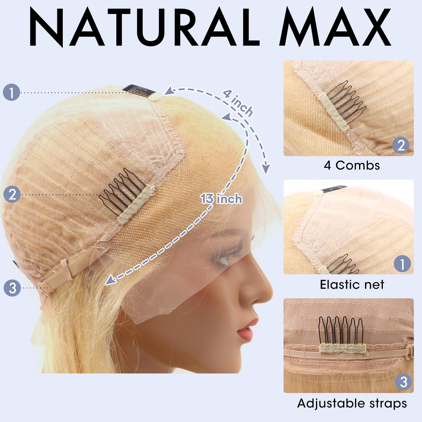 ELISHEVA 613 Deep Wave Lace Front Wig Human Hair 36 Inch 16A Blonde Wig Human Hair 13x4 Blonde Lace Front Wigs 180% Density 613 Wig Glueless Curly Wig Blonde Frontal Wig Deep Wave 613 HD Lace Frontal Wig