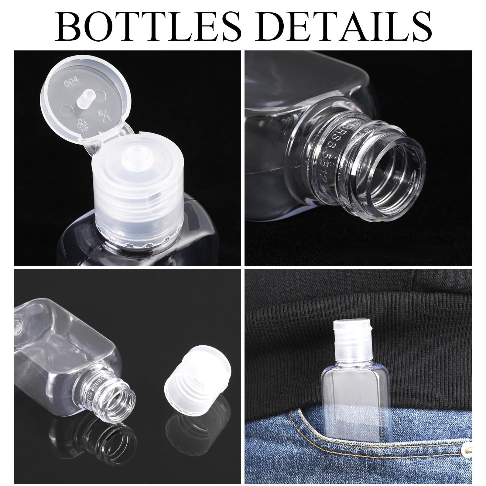 Boao Boao 150 Pcs 1 oz/30 ml Portable Travel Bottle Clear Plastic Empty Bottles Refillable Reusable Bottles Containers for Travel Outdoor Camping Business Trip