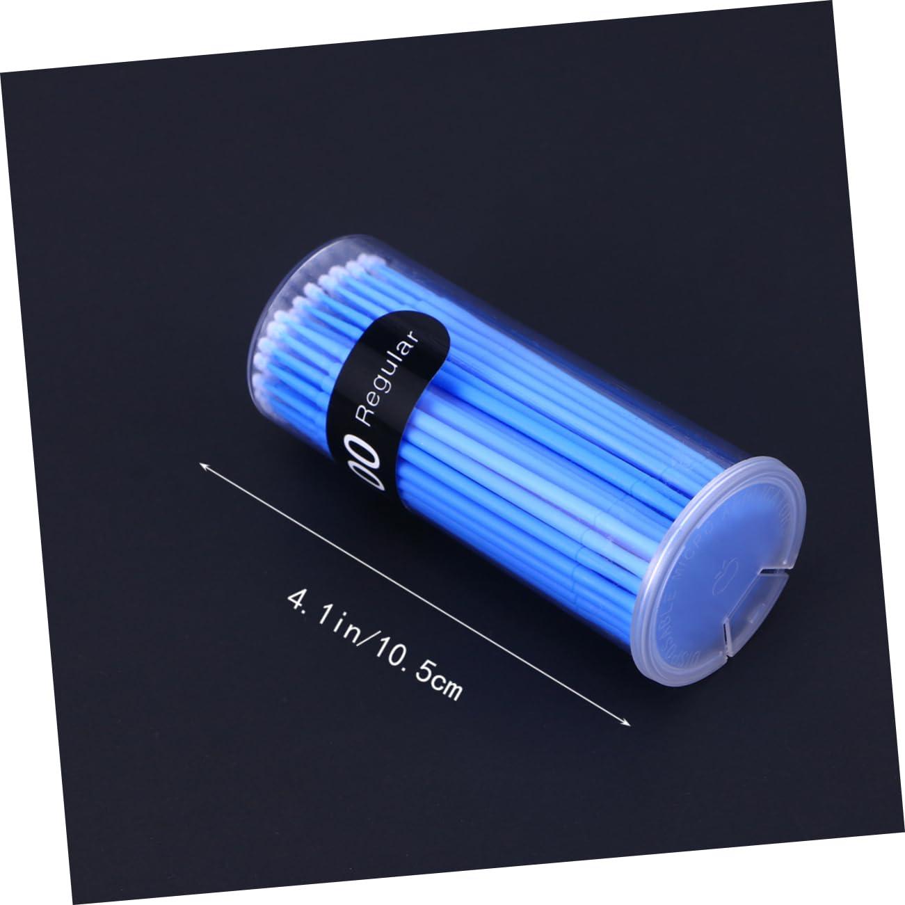 Baluue 100pcs Applicator Brush Cotton Swabs Microblading Applicator Stick Blue Baluue