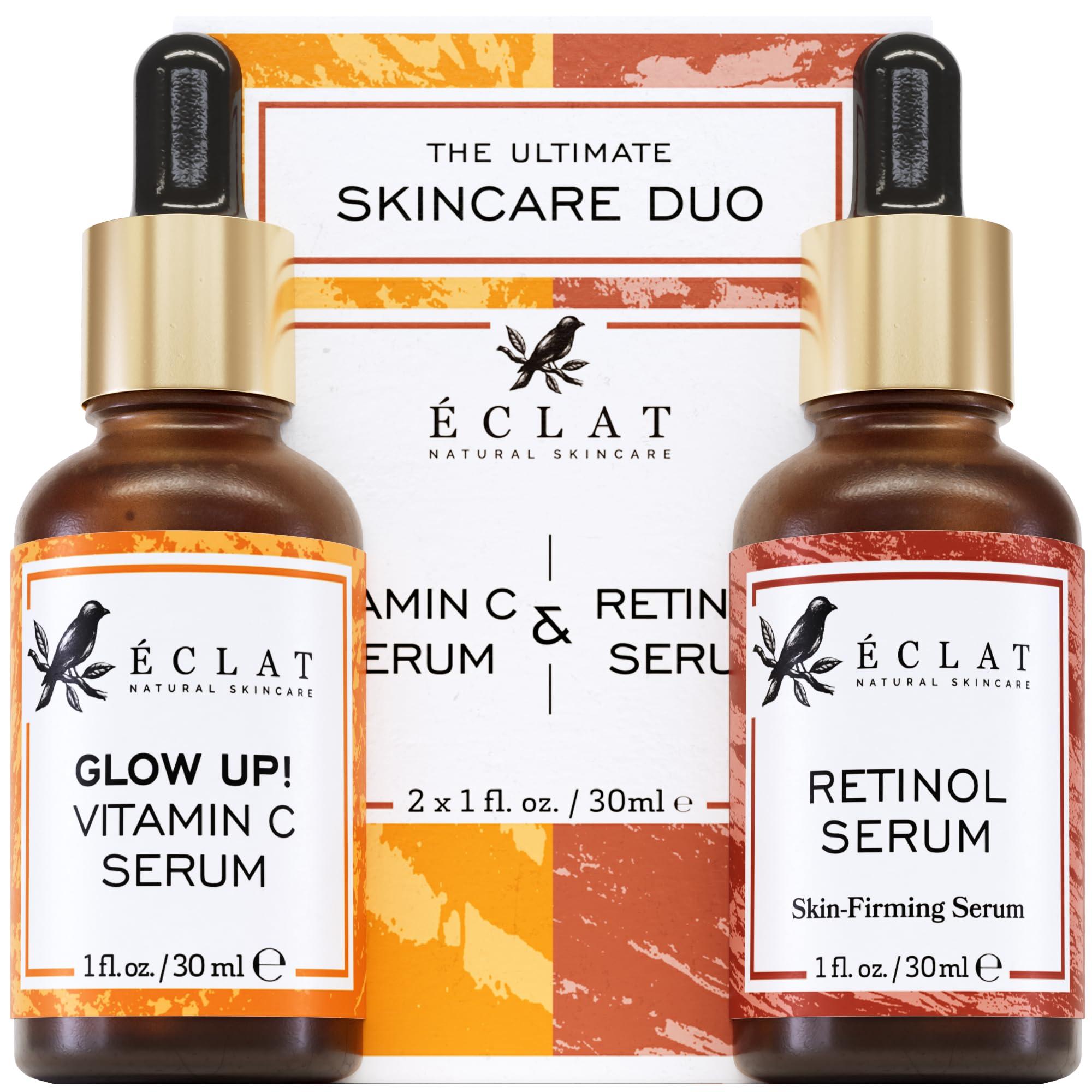 Eclat Skincare Eclat Skincare Face Serum Set - Vitamin C Serum for Radiance, Retinol Serum for Wrinkles