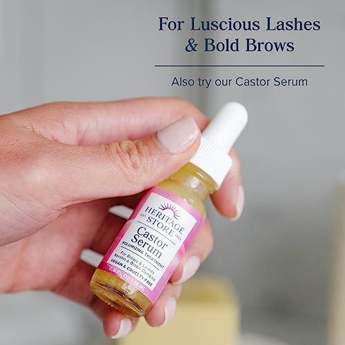 HERITAGE STORE Heritage Store Lavender Castor Oil, Organic, Soothing Treatment with Lavender Essential Oil, Deep Hydration for Healthy Hair Care, Skin Care, Castor Oil Packs, Natural Lavender Scent, Vegan, 8oz