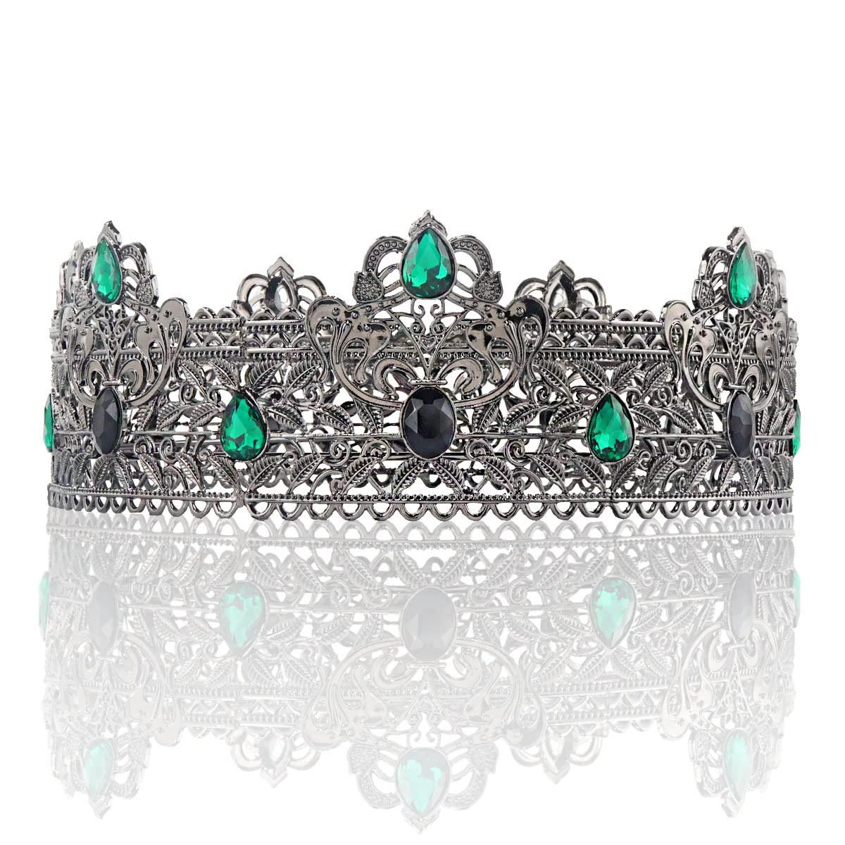 YADIRF YADIRF Men\'s Crowns Metal Adult Men Birthday Prom Homecoming Party Crown King Crown For Festival Wedding Baby Shower (Dark Gold)