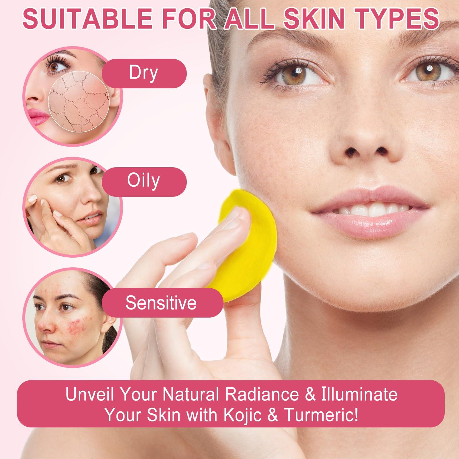 newseel Newseel Turmeric Face Scrub Pads - Dark Spot Cleansing & Exfoliation (40 PCS)