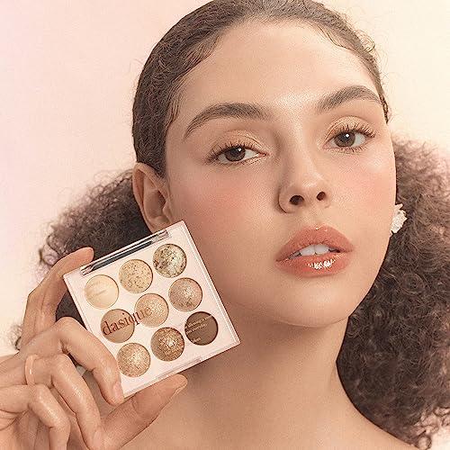 dasique dasique Shadow Palette #21 Almond Vanilla 13g I 9 Blendable Shades in Smooth Matte and Shimmer Finishes with Gorgeous Pearls | Eye Makeup Palette | Cruelty Free | K-beauty