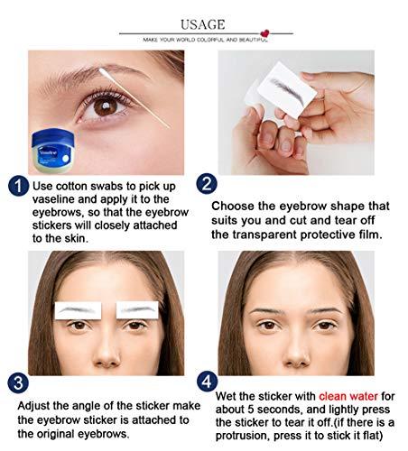 Aaiffey Aaiffey Hair-like Authentic Eyebrows 4D Brown Natural Tattoo Eyebrow Stickers Waterproof Imitation Ecological Lazy for Woman & Man Makeup Tool 10 Pcs