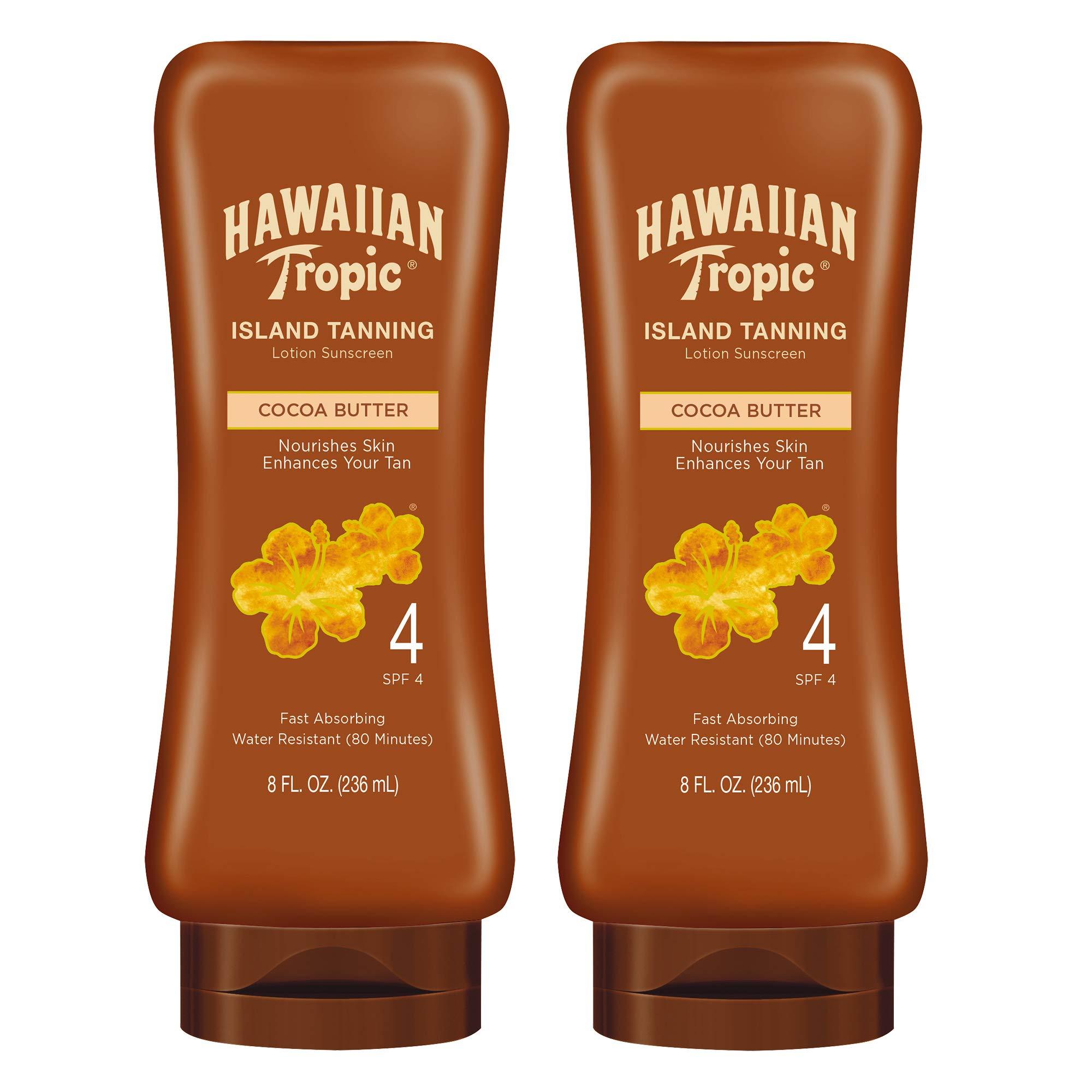 Hawaiian Tropic Hawaiian Tropic Island Tanning Lotion Sunscreen SPF 4 Twin Pack and Tanning Oil Spray Sunscreen SPF 6