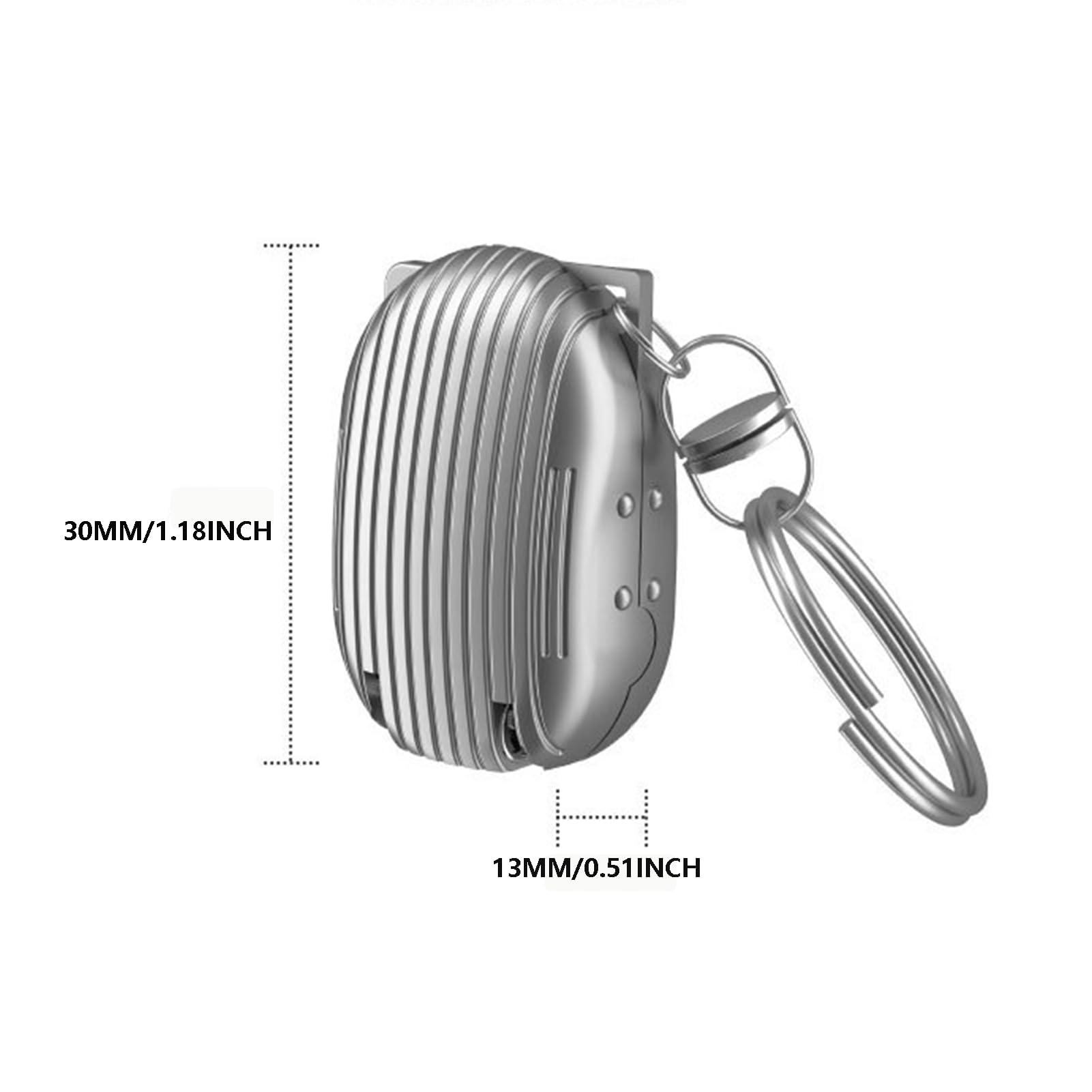 LSSwuoi LSSwuoi German Mini Folding Portable Keychain Nail Clipper, Nail Art Trim Fingernail Styling Tools, Folding Mini Nail Clippers, Small Portable Metal Pocket Manicure Set for Travel (Silver)