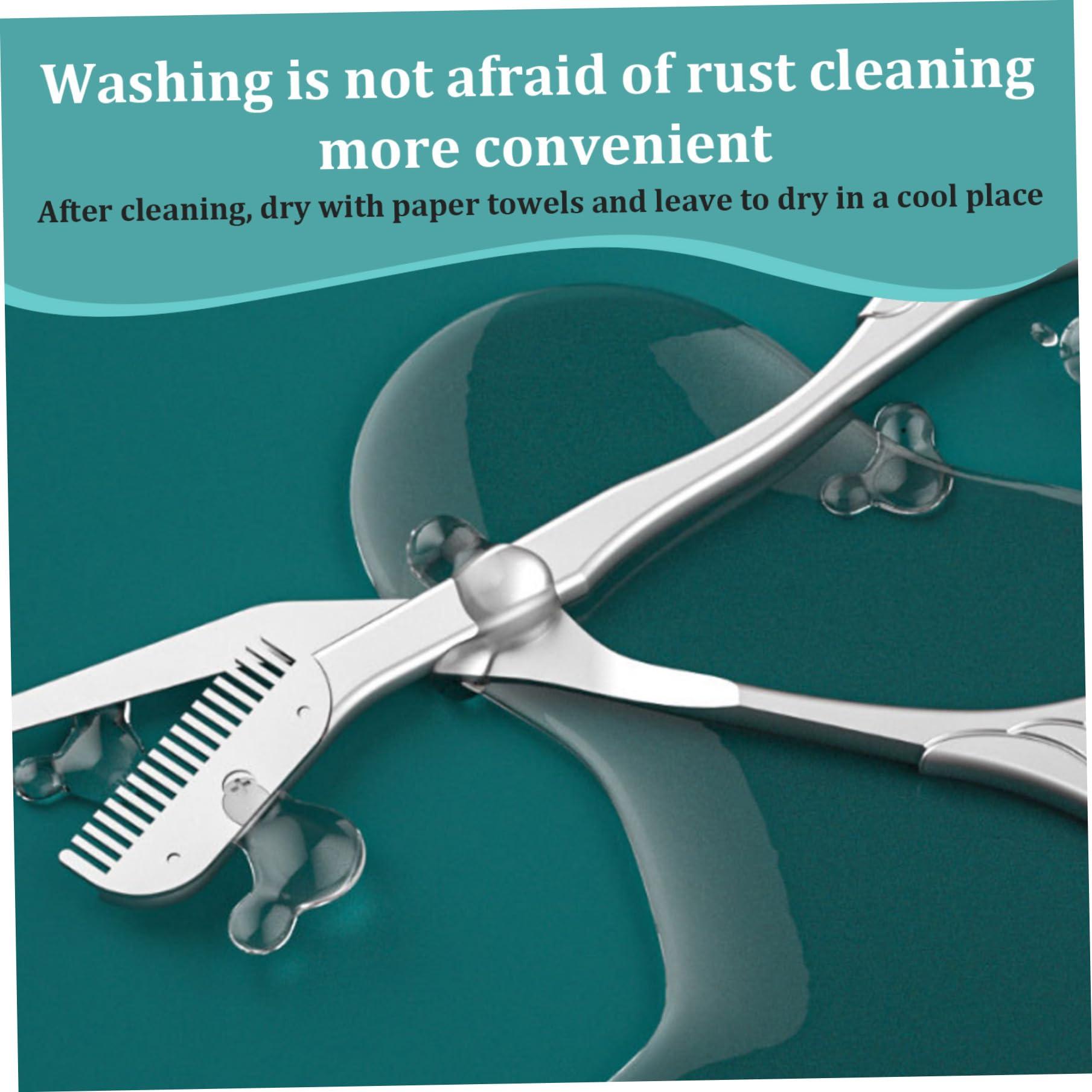 NewGtuizi Eyebrow Scissors With Comb Eyebrow Scissors with Comb, 5.63\" Stainless steel Brow Scissors, Rustproof Eye Brow Trimmer for Ladies, Trimming Scissors with Non slip Handle for Home Travel