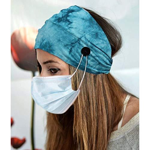 Bohend Bohend Boho Button Headband Wide Stretchy Daily Use Knotted Headwear Sport Athletic Yoga Gym Hair Accessories for Women and Girls(3pcs) (I)