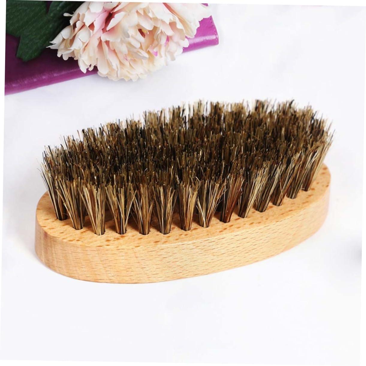 Hemoton Hemoton Bristle Brush Facial Cleansing Brush Shaving Brush Beard Brush Men Face Clean Brush Mustache Bush Wooden