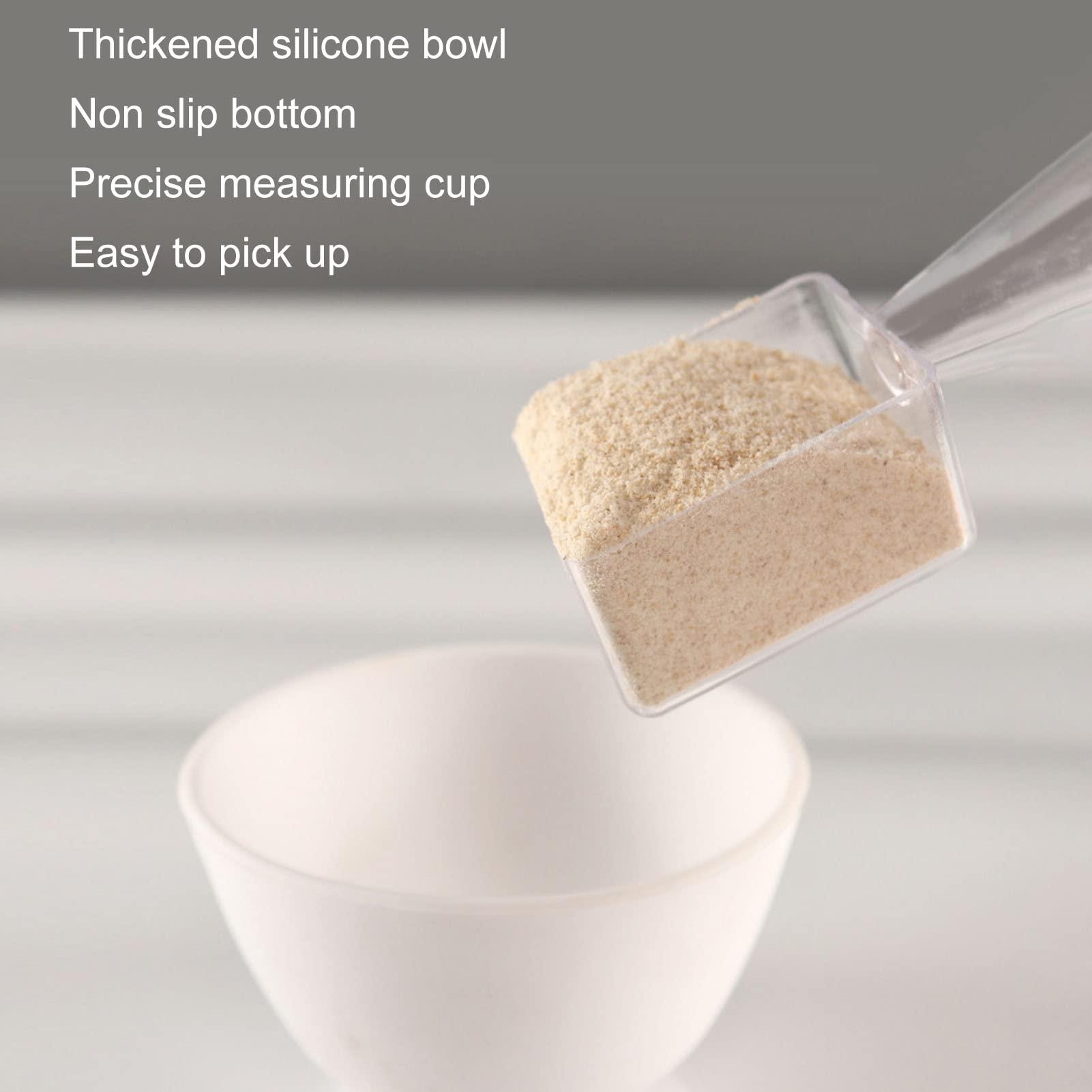 Pongnas Face Mask Mixing Bowl Set, DIY Facial Mask Tool Silicone Brush Soft Bristle Brush Mixing Bowl Mask Applicator Measuring Cup Set