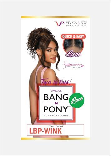 Vivica A Fox Hair Vivica A. Fox LBP-WINK, Bang & Pony, Quick and Easy Lace, Ponytail and Bangs with Lace, Color P4/27/30
