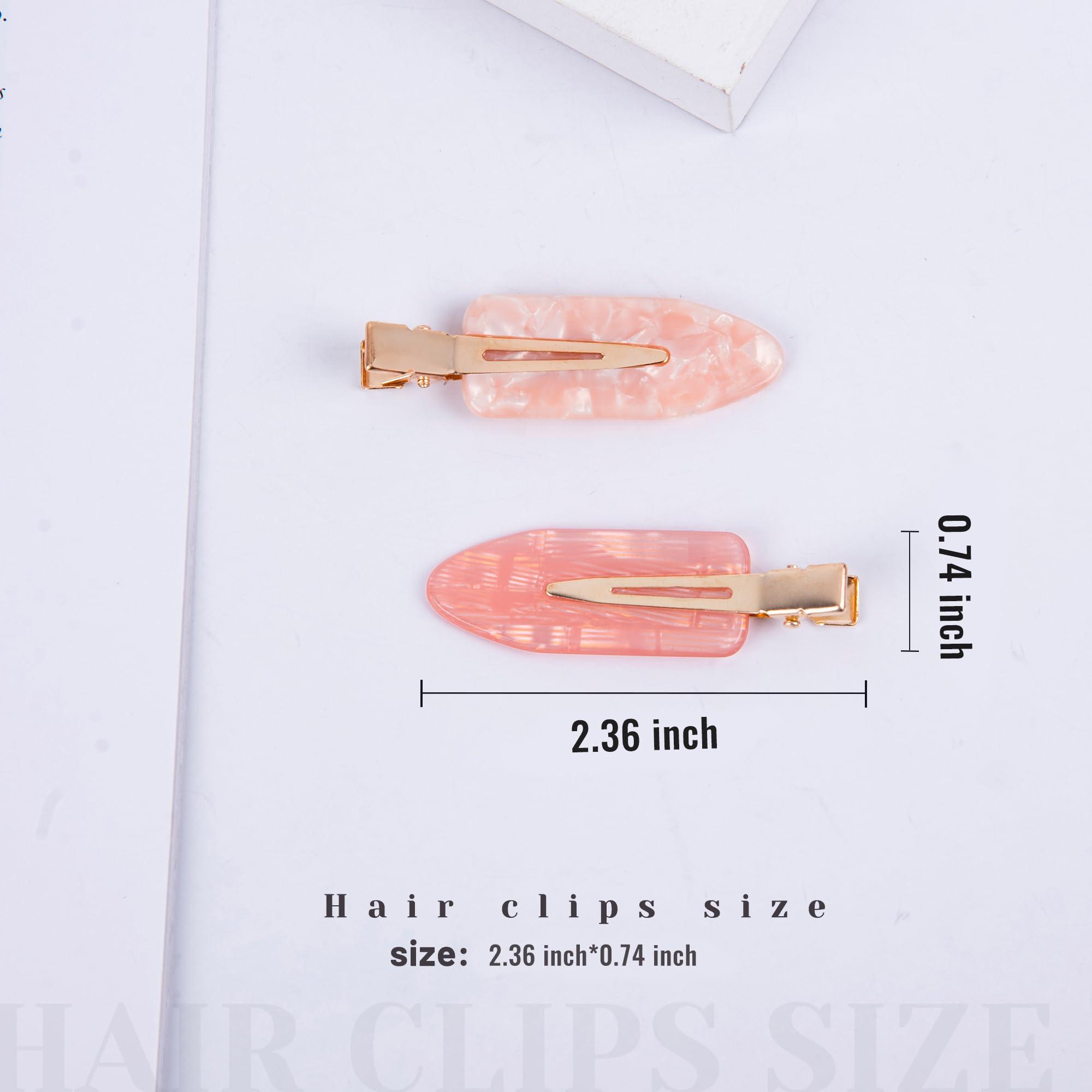 Cptots Cptots No Crease Hair Clips Creaseless Hair Clips Makeup Clips No Bend Hair Clips Flat Hair Clip For Styling Non Slip Hair Accessories For Women,Pink,12 PCS