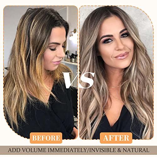 Hairro Hairro Tape In Hair Extensions Human Hair Tape Ins Glue In Skin Weft Rooted Tape On Hair Extensions Seamless Invisible Blonde Hair Extensions For Women 20 inch 30g 20pcs #60 Platinum Blonde