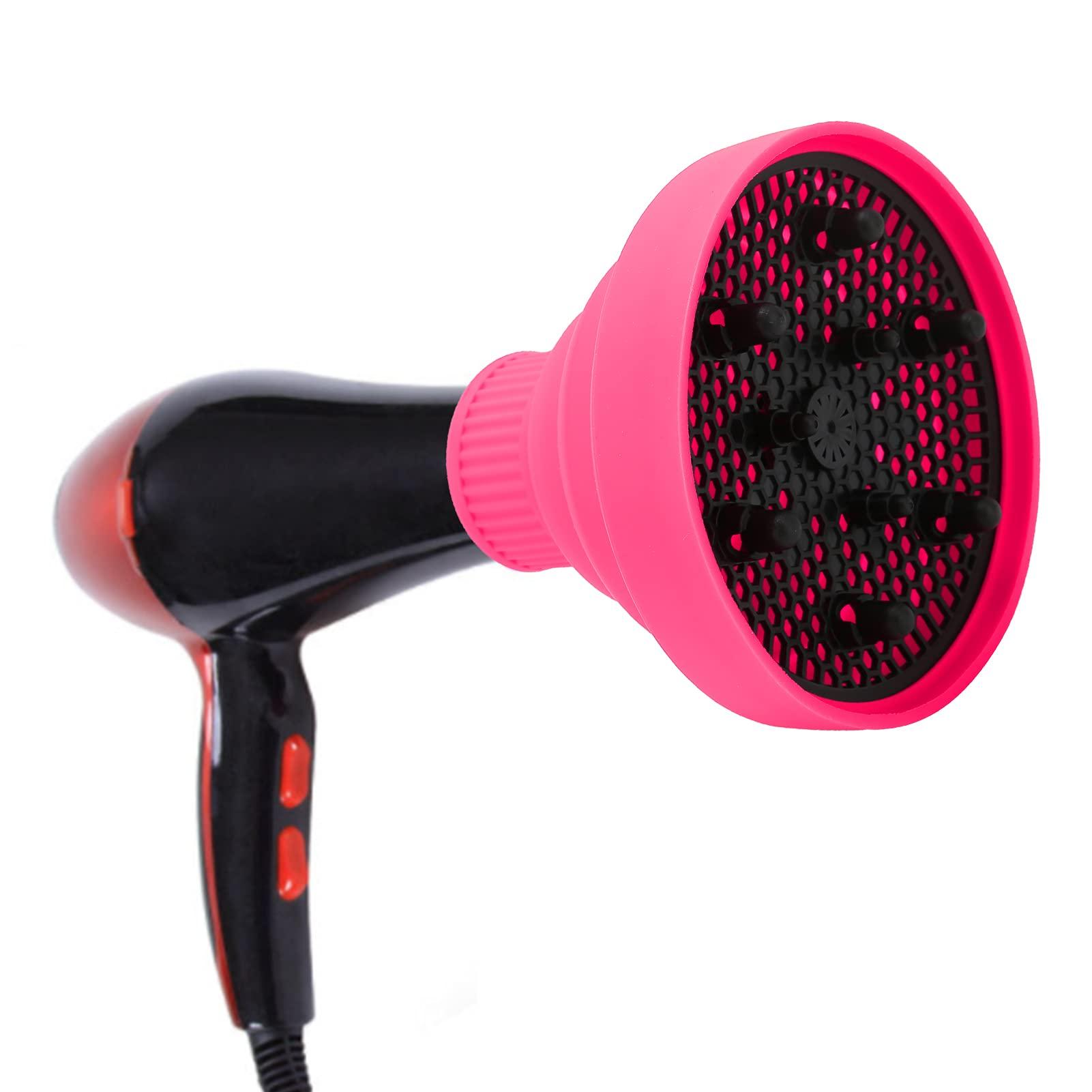 ANGGREK Diffuser Hair Dryer Curly Hair, Silicone Diffuser Attachment Universal Hair Dryer Diffuser Portable Travel Folding Hair Blow Dryer Diffuser Defuser Hairdryer()