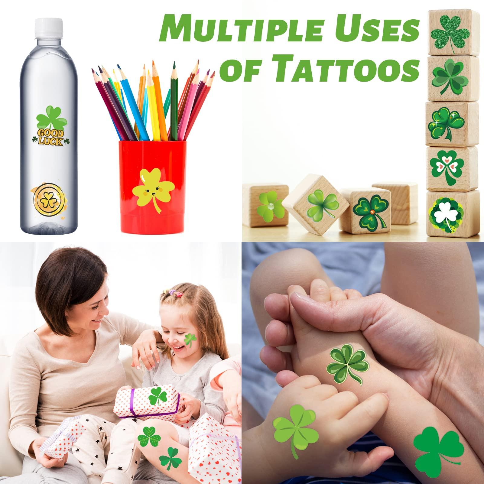 winthrop 240 Pcs Shamrock Temporary Tattoos for kids, Safety Waterproof Bulk Tattoos Stickers, Children\'s Temporary Tattoo Toys, Best Choice for St. Patrick\'s Day Parade and Irish Party , 60 Different