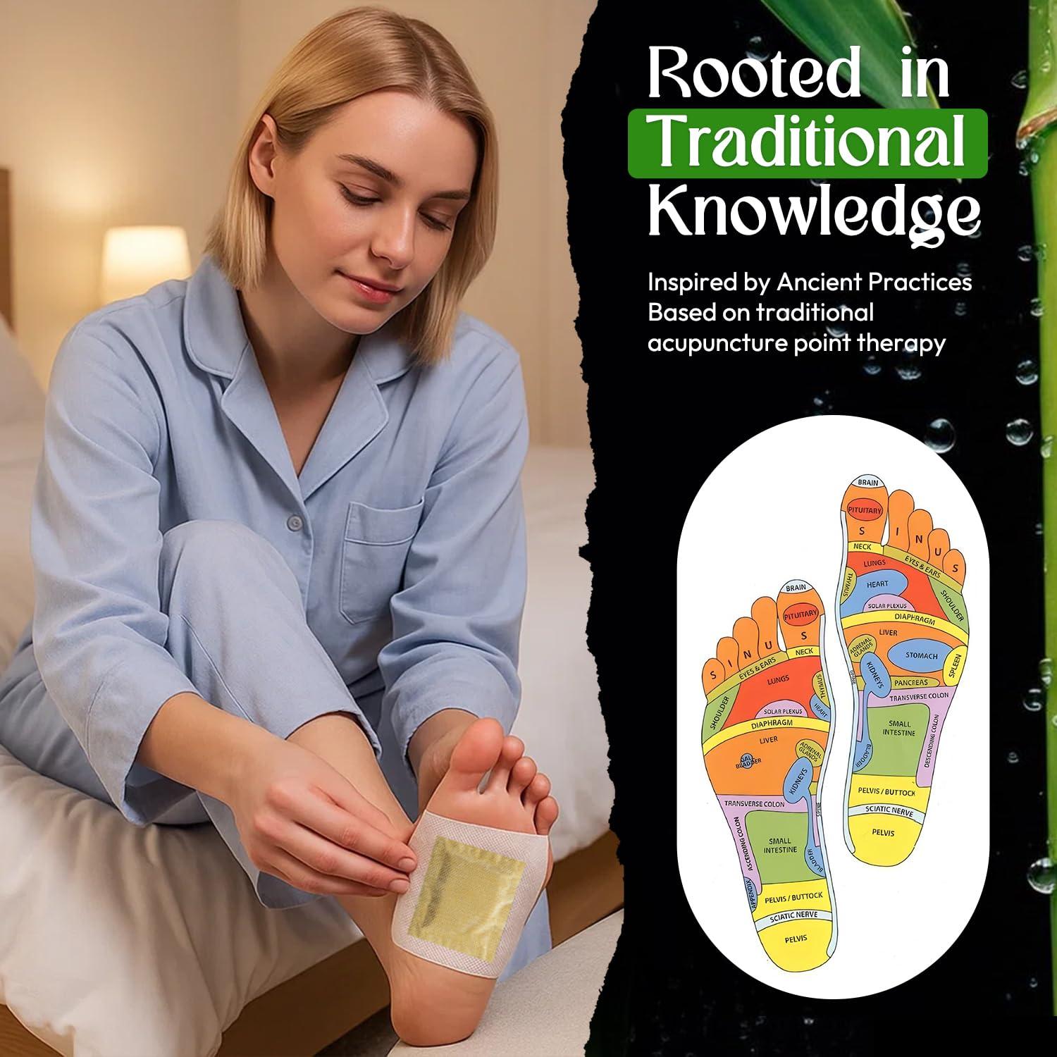 Rantherm Foot Paches, Premium Deep Cleansing Foot Pads, Bamboo Foot Paches, Ginger Foot Pads for Promoting Sleeping, Relieving Fatigue and Relaxing Muscles & Tendons and Eliminate Moisture 20 Packs