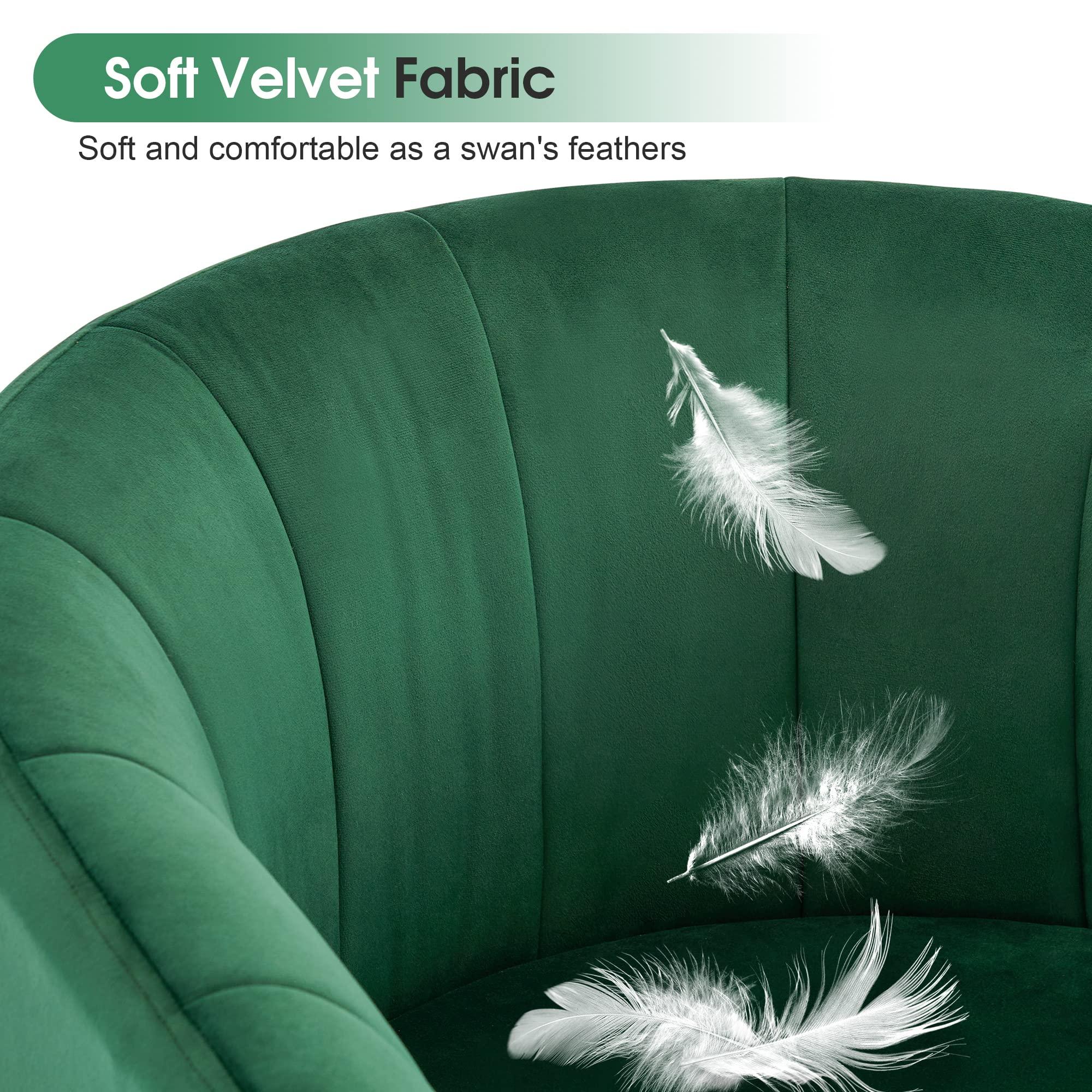 BarberPub BarberPub Living Room Chair, Nail Tech Chair with Cushion, Manicure Armchair for Nail Technician, Spa Salon Equipment for Manicurist, Vanity Makeup Beauty Station 3513 (Dark Green)