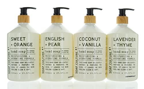gereric Soap Culture Hand Soap Collection. Gift set of 4 x 21.5 oz bottles, 21.5 Fl Oz (Pack of 4)
