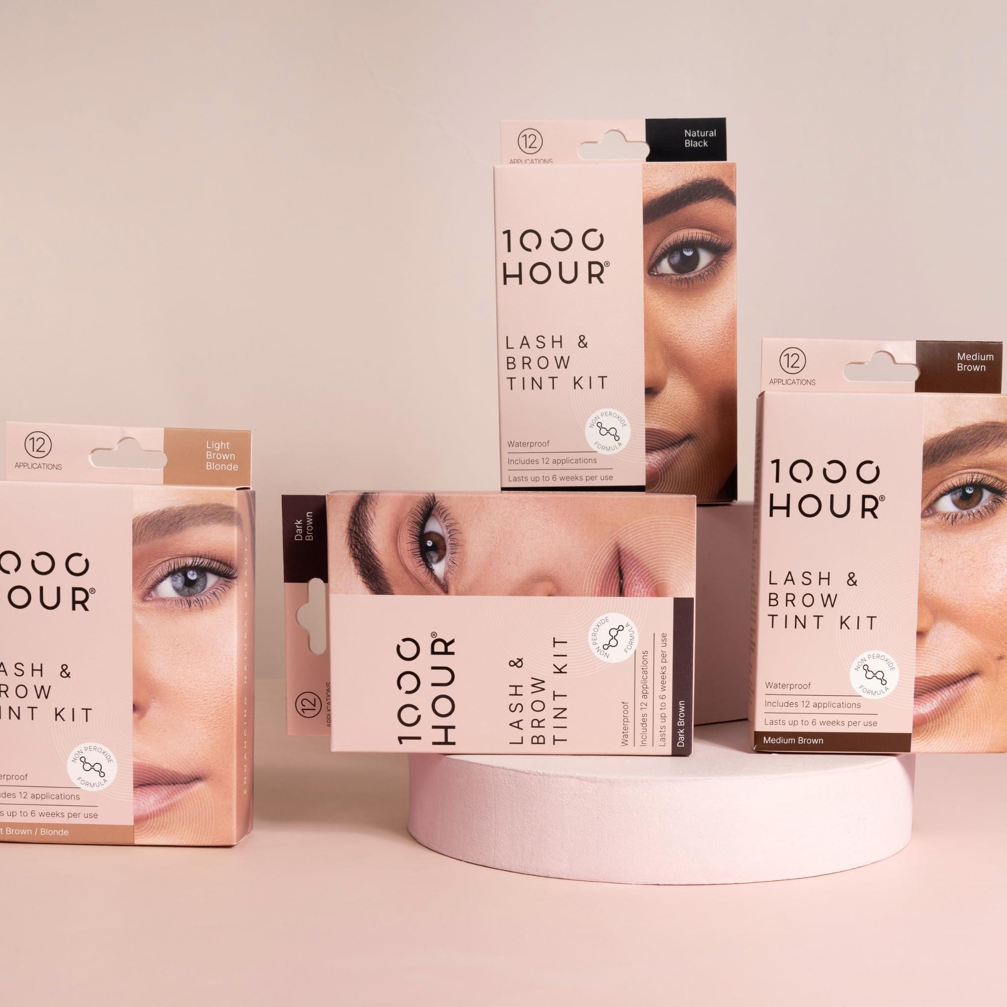 MaxRelief 1000 Hour Professional Formula Lash and Brow Kit - Defined Brows with a Long-Lasting Formula with Eyebrow Mascara - Brow Gel for Stunning Brows that Last Up To 6 Weeks with 12 Applications - (Black)