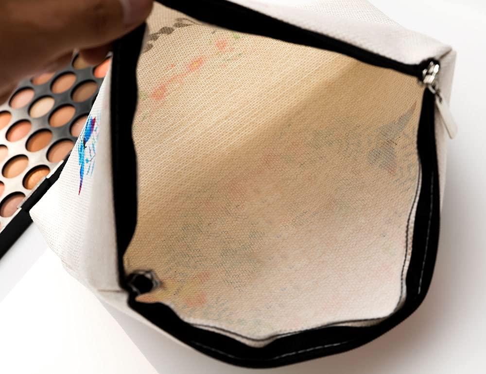 heshengzaixian heshengzaixian Butterfly Inspirational Quotes Makeup Bag for Gilrs Woman,Change is Beautiful Motivation Cosmetic Bag, Portable Waterproof Linen Toiletry Beauty Bag Travel Case Accessories Pouch