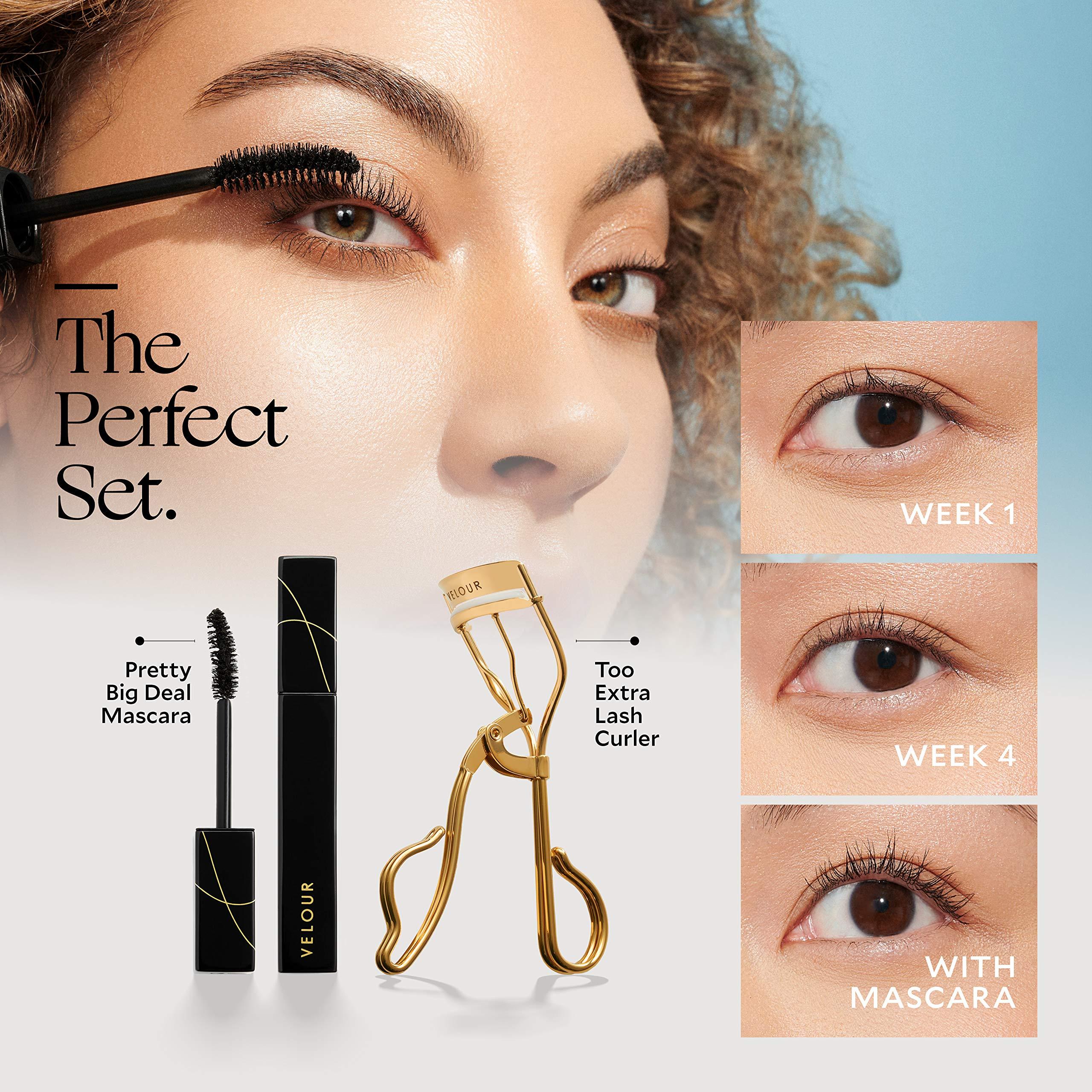 Velour Lashes Velour Lashes Pretty Big Deal Lash Boosting Mascara with Peptides, Effective 3 in 1 Tubing Mascara, Lash Protector, and Enhancement Serum to Nourish Eyelashes, Premium Luxury Beauty Products