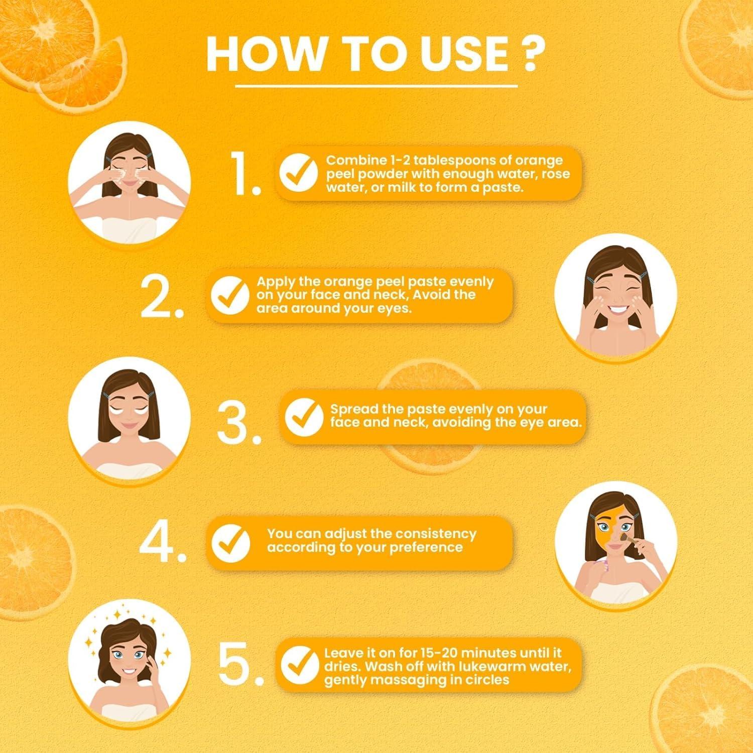 Generic Orange Peel Powder For Skin and Face | Help in Tan Reduce, Face cleansing and skin Glowing -210 gm