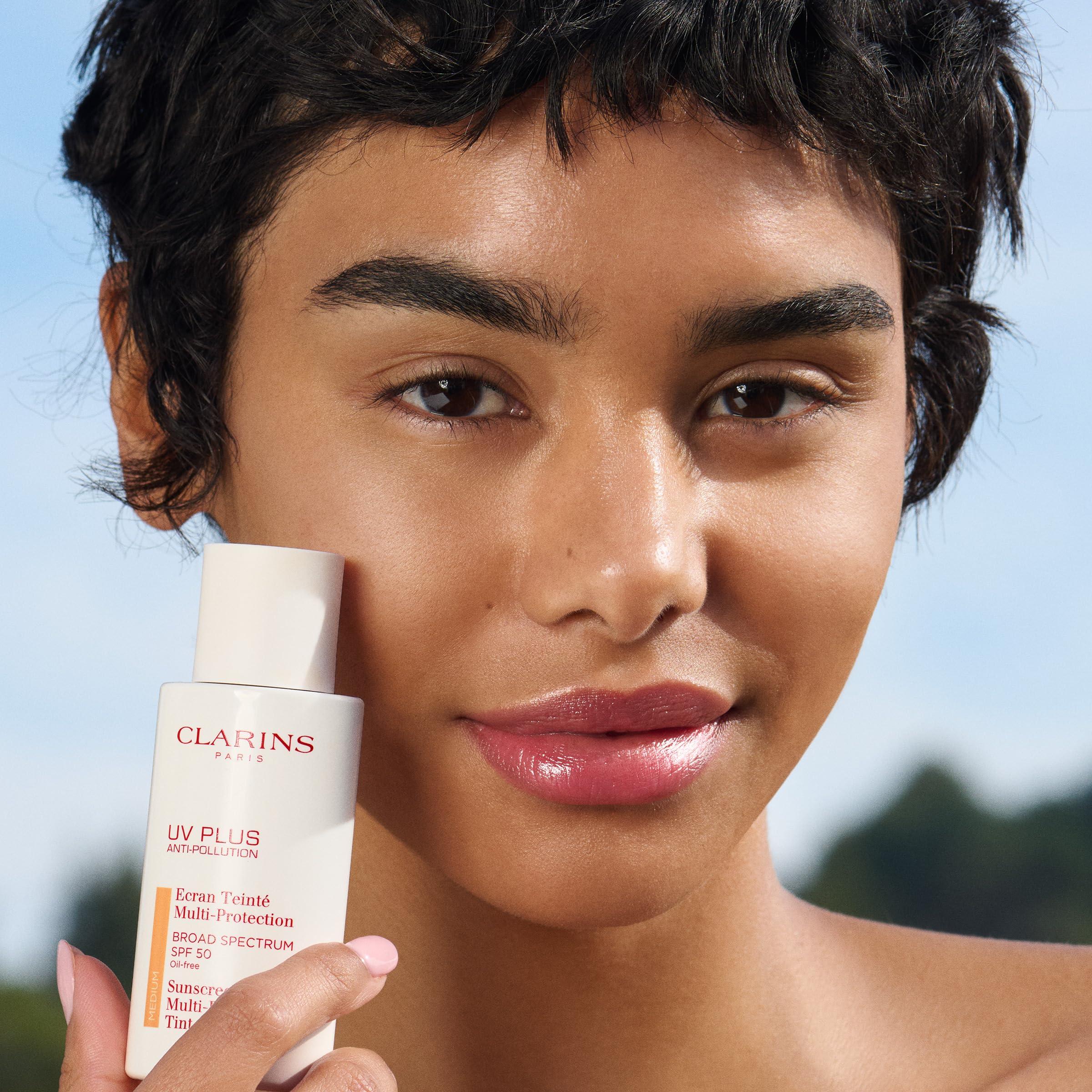 Clarins Clarins NEW UV Plus Anti-Pollution, Broad Spectrum SPF 50 Tinted Face Sunscreen | Sheer Finish | Lightweight and Oil-Free | Triple Protection From UVA/UVB Rays, Free Radicals and Pollutants