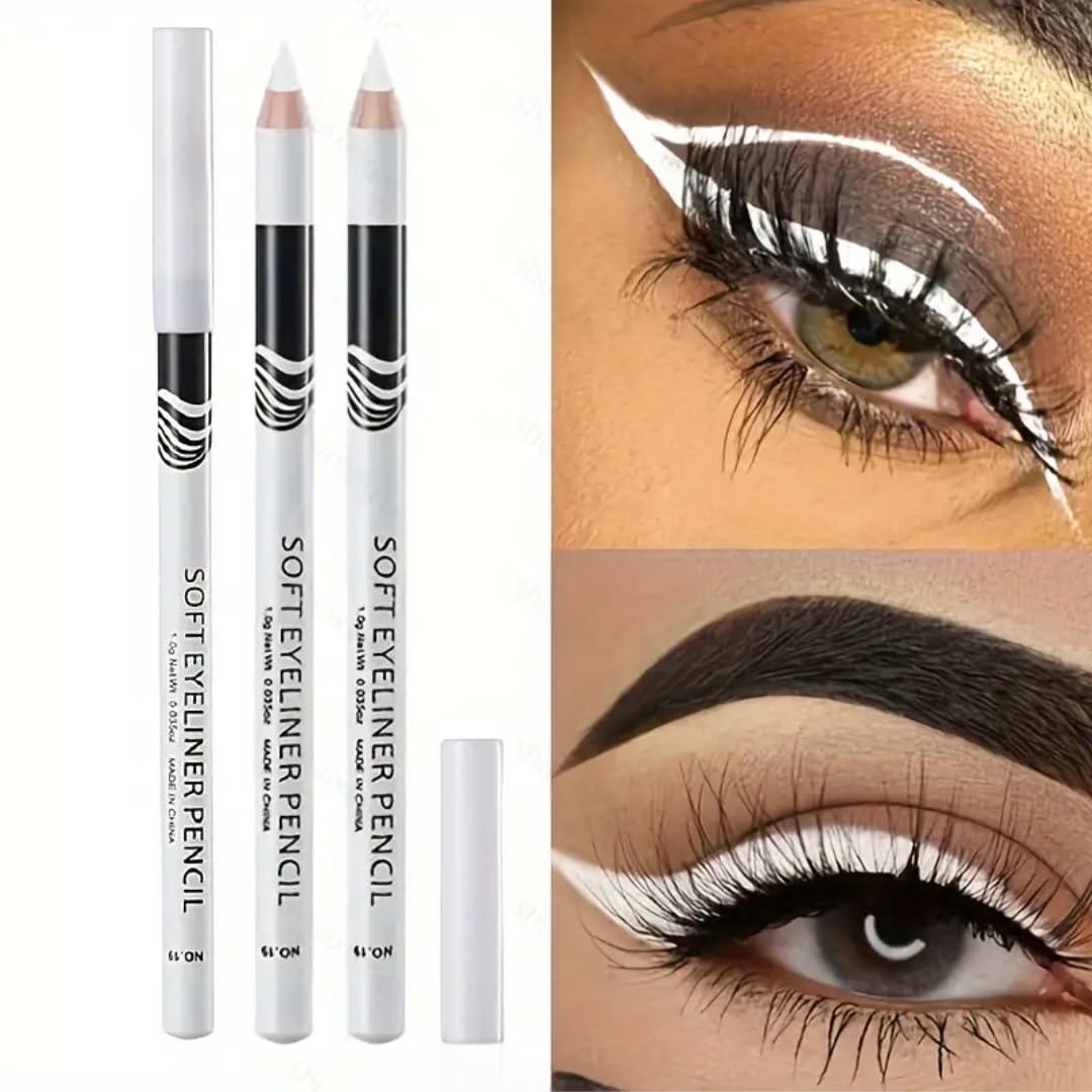 The Arcilas Novacain The Arcilas Novacain Waterproof White Eyeliner Pencil  Pack of 12, Smudge-Proof, Long-Lasting Matte Eye Liner for Waterline & Tightlining  Highly Pigmented, Hypoallergenic Makeup for Sensitive Eyes