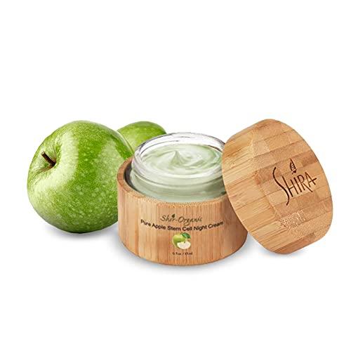 Shira Shir-Organic Pure Apple Stem Cell Night Cream Lightweight Hyper pigmented, Combination & Mature Skin Powerful Natural Source Skin Brighteners. (15 ML)