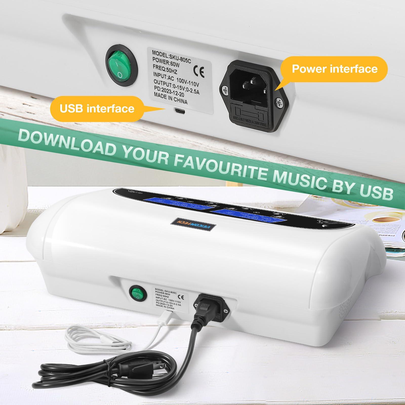 veicomtech veicomtech Dual Ionic Foot Bath Detox Machine, Professional Foot Detox Machine, Ionic Ion Detox Foot Bath Spa Cleanse Detoxification Machine with 2 Waist Belts, 2 Arrays, 10 Liners (Black)