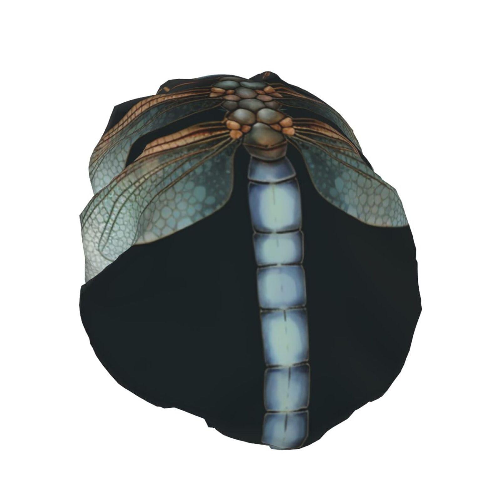 GFLFMXZW Dragonfly Shower Cap Reusable Double Layered Bath Cap Waterproof Hair Cap with Elastic Band Bathing Hat Spa Salon Shower Hat for Women Men