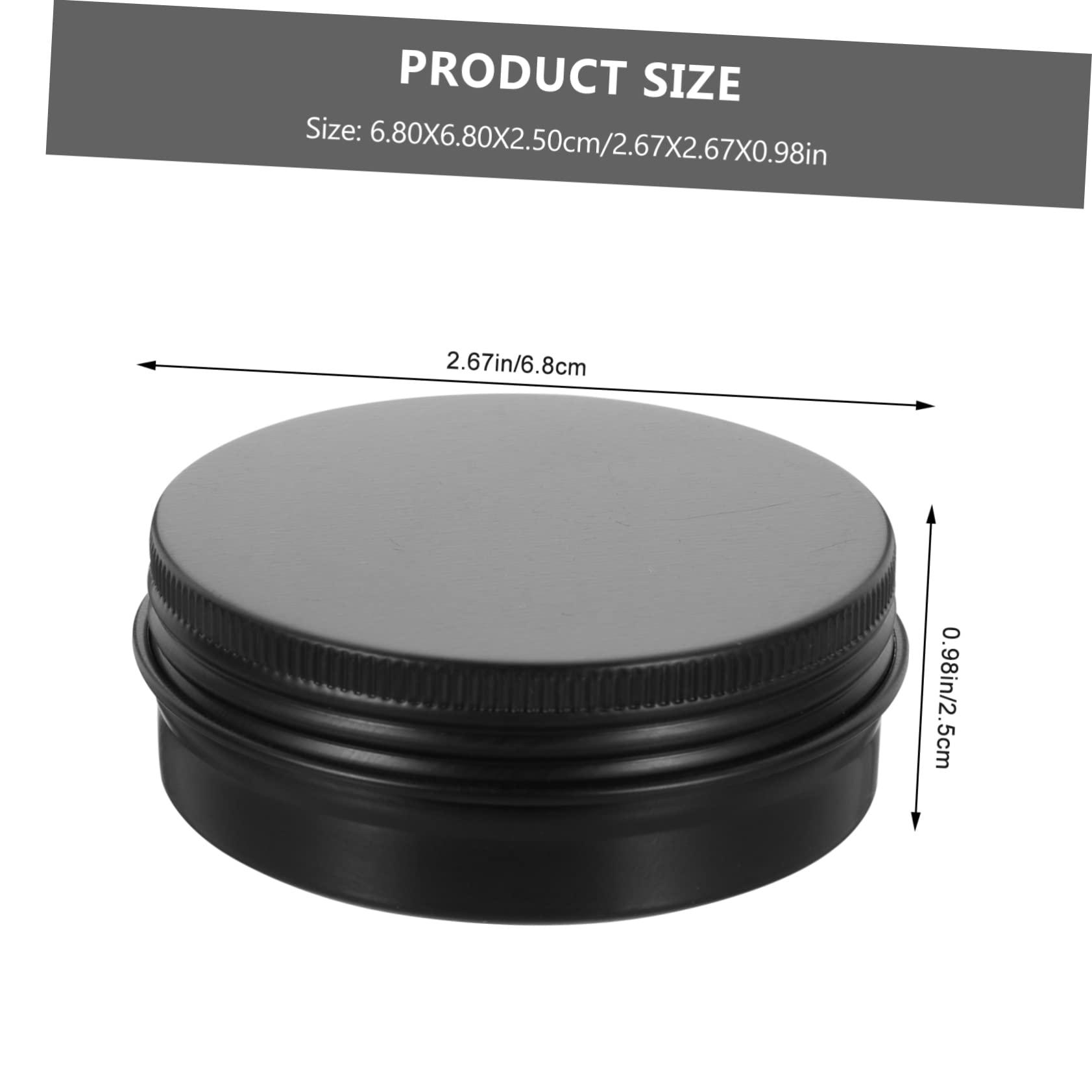 CRILSTYLEO CRILSTYLEO 10pcs Black Aluminum Box Jar Cosmetic Jars Travel Skincare Containers Travel Bottles for Creams Body Butter Containers Cosmetic Containers Refillable Cream Containers Skincare Jars