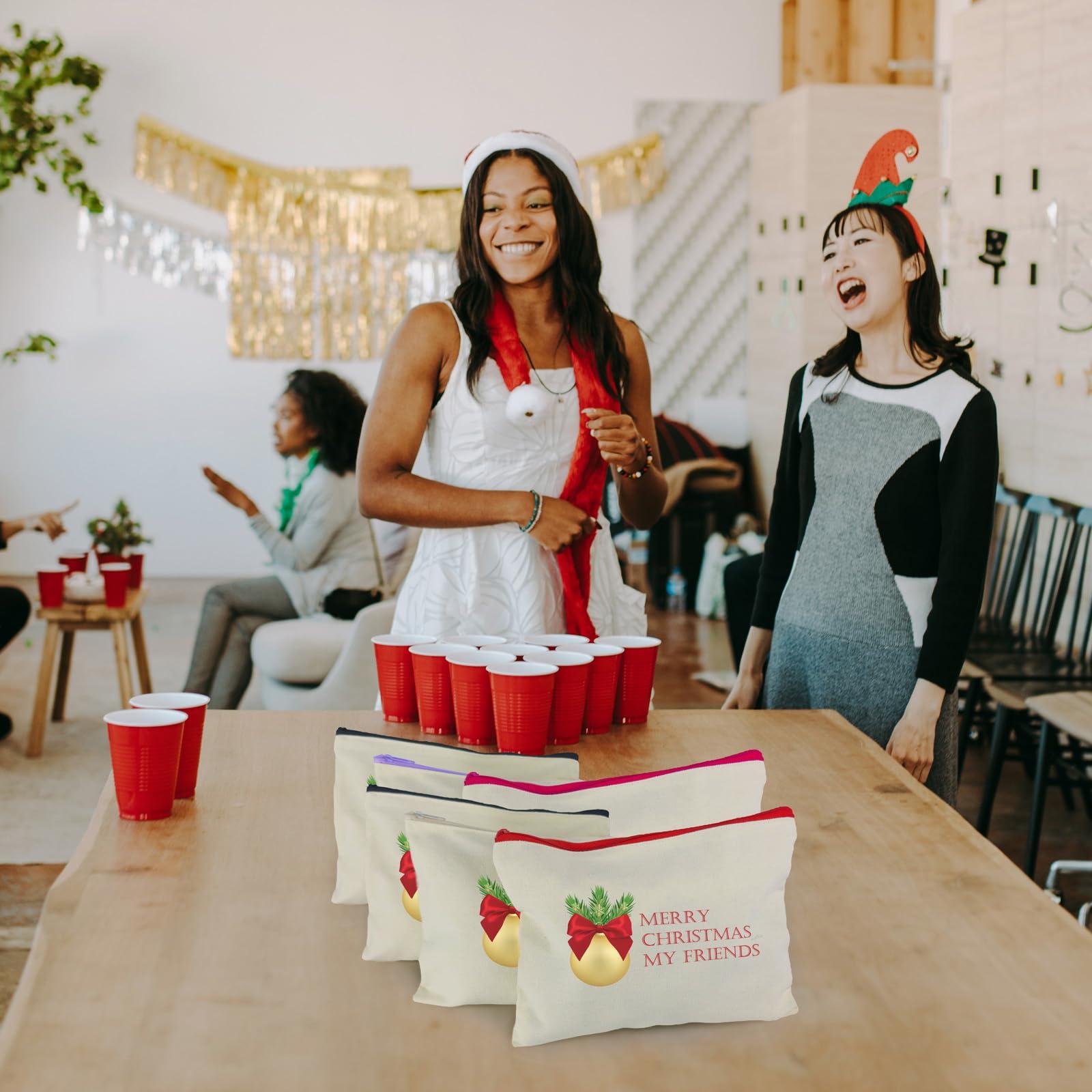 Koolmox Koolmox Canvas Makeup Bags, Canvas Zipper Pouch Bulk, 40 Pack 9x7\'\' Large Cosmetic Pouch Plain Craft Blanks Bag for Women to Personalize Decorate Tie Dye Vinyl Print to Travel Cosmetic Toiletry Pouch