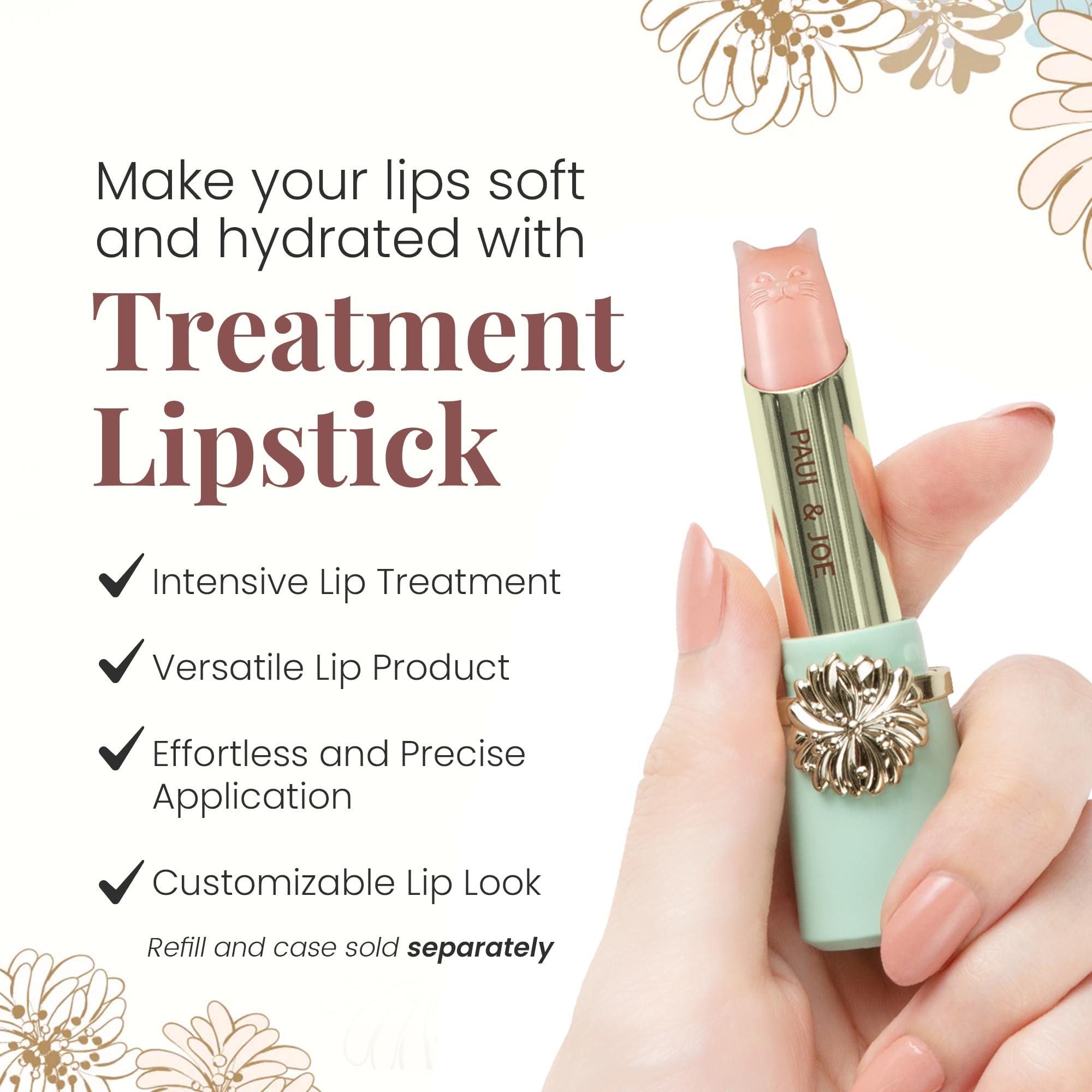 Paul & Joe Paul & Joe Treatment Lipstick Refill Only, Case Sold Separately, Cat-Shaped Light Pink Lipstick for Lip Care & Repair, Lip Moisturizer with Collagen and Orange Honey, 401 Treatment Lipstick, 0.09 oz