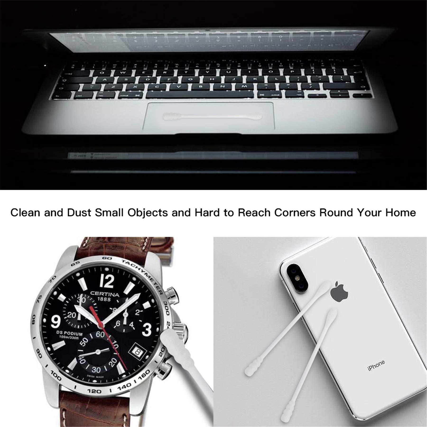 tifanso tifanso 200 Count Cotton Swabs, Natural Double Tipped Cotton Buds, Cruelty-Free Ear Swabs, Chlorine-Free Hypoallergenic(White)