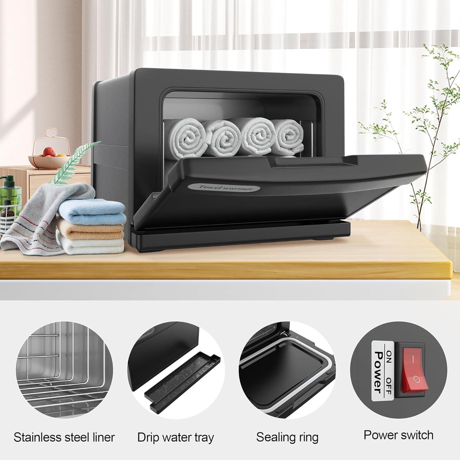 XDTKJDZ XDTKJDZ Towel Warmer, 8L Towel Warmer Cabinet can Hold 12 Wet Facial Towels,Hot Towel Warmer Use for Spa, Hair Beauty, Salon - Black