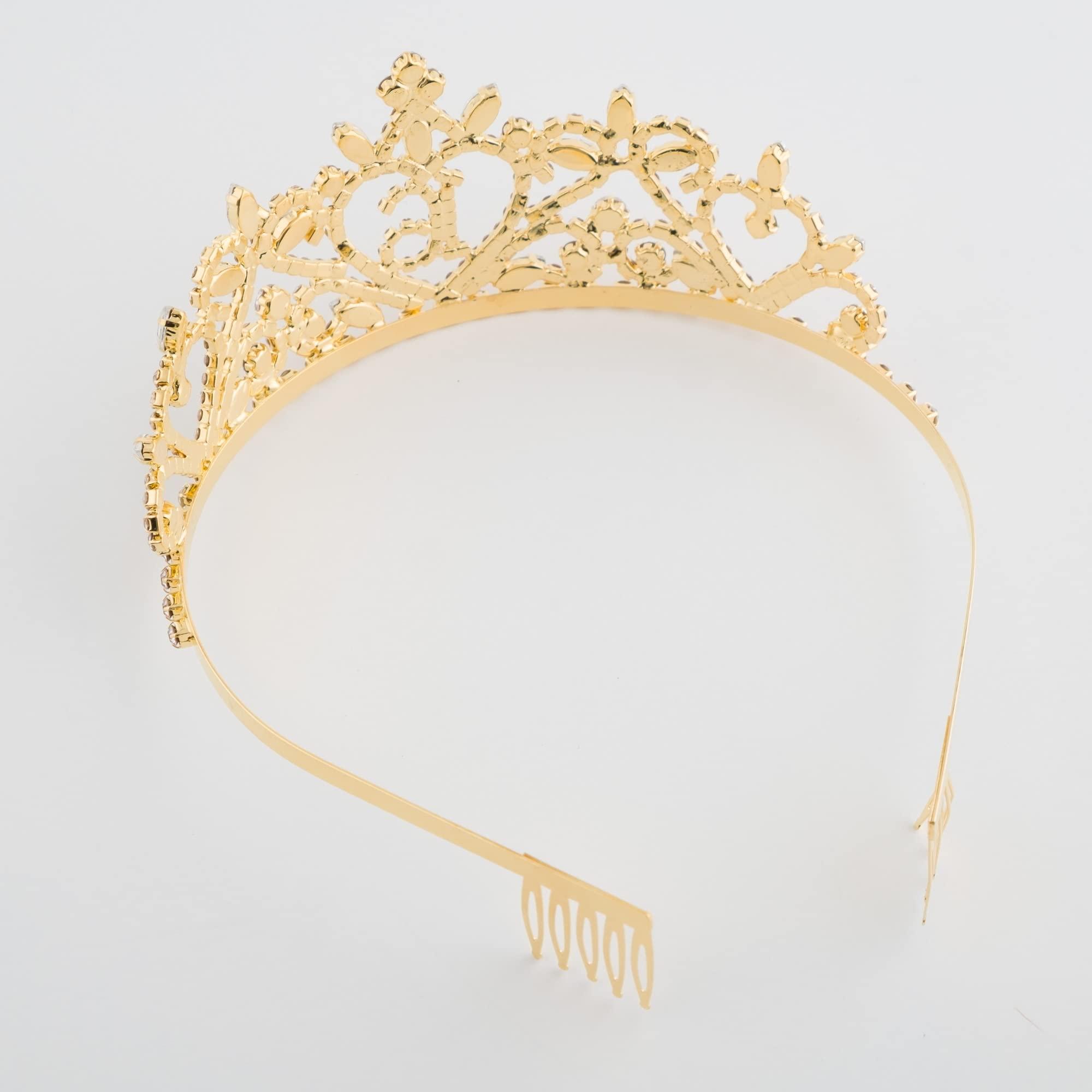 Ella Celebration Ella Celebration 16 Tiara Rose Gold 16th Birthday Sweet 16 Party Crown (Gold Tiara)