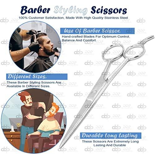 DDP DDP 4 Pairs Ice Tempered Stainless Steel Styling Hair Cutting Scissors Barber Trimming Shears 4.5" 5.5" 6.5" 7.5"