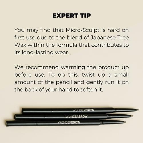 WUNDERBROW WUNDERBROW Micro-Sculpt Refillable Brow Pencil Refills, Includes 2 Refillable Cartridge\'s (Black/Brown)