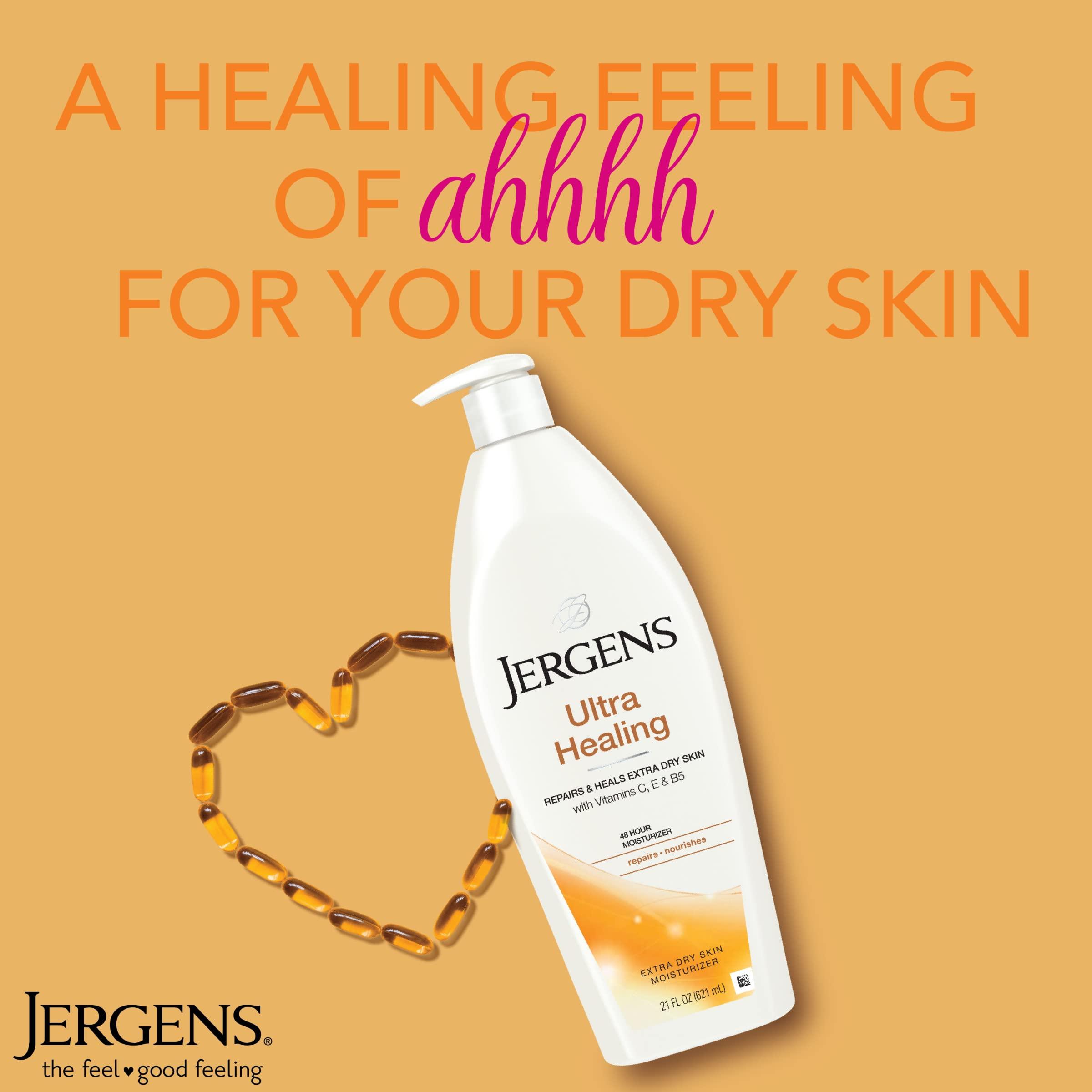 Jergens Jergens Ultra Healing Dry Skin Lotion, Hand and Body Moisturizer for Quick Absorption into Extra Dry Skin with Hydralucence Blend & Hand and Body Lotion, Pure Shea Butter Deep Conditioning Body