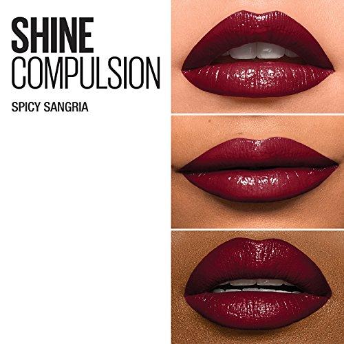 Maybelline New York Maybelline New York Color Sensational Shine Compulsion Lipstick Makeup, Spicy Sangria, 0.1 Ounce