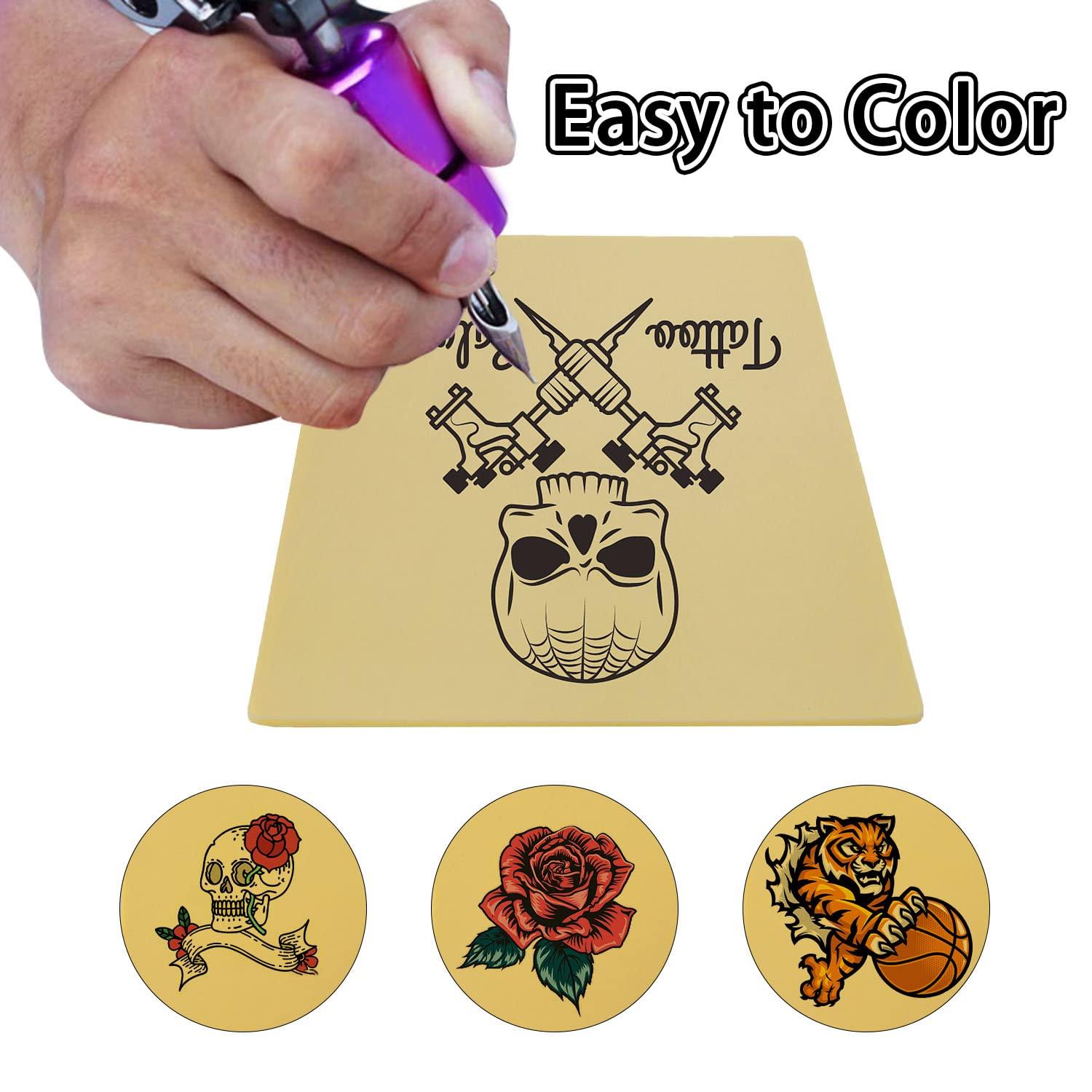 Arcimatto 3mm Tattoo Practice Skin, 5 Pcs 12x8" 3mm Thick Silicone Fake Skin Blank Double Sides Soft Skin, Tattooing Microblading Eyebrow Lip Practice Sheet for Beginners and Artists (5Pcs I 3mm)