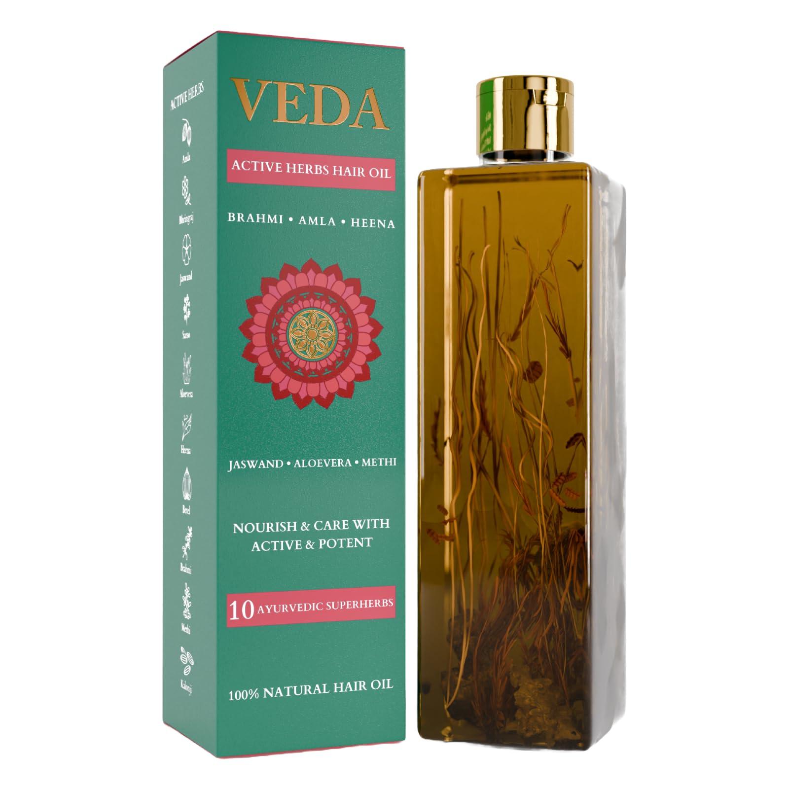 VEDA VEDA Active Herbs Hair Oil | Hair Growth Oil | Infused with Herbs | 200ml